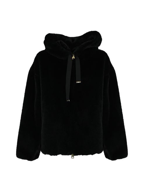 Giubbino in faux fur nero Herno | GI000256D 126249300